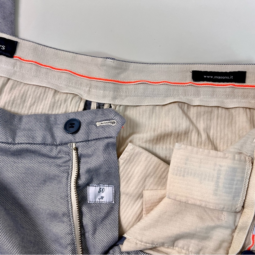 Mason Gray Chinos with Contrasting Inner Waistband